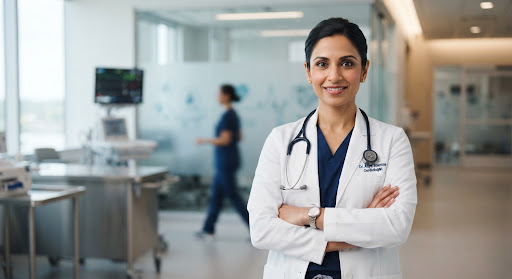 Clinic owner in a modern practice