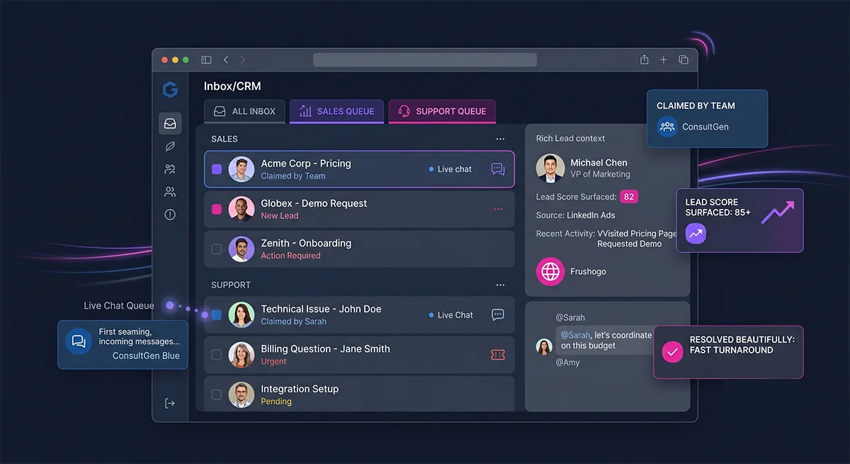 ConsultGen Smart Inbox Pro unifying sales and support conversations